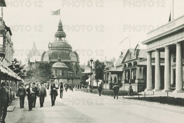 Government Buildings, Sweden, Hayti and New South Wales, Street with country pavilions at the