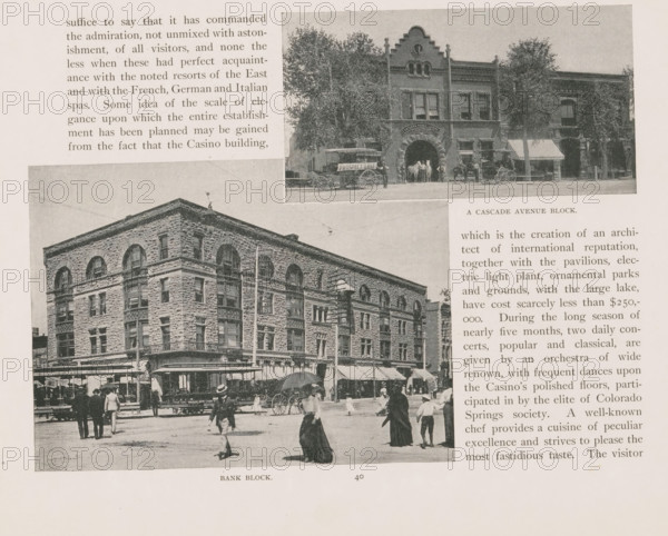 View of a colonial style house, View of colonial house, page, photomechanical print, Colorado