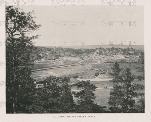 Landscape at Colorado Springs, Colorado Springs garden ranch, page, photomechanical print, Colorado