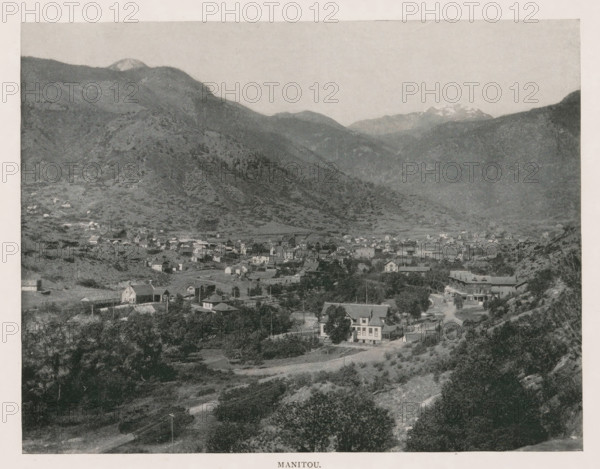 Manitou, View of Manitou Springs, page, photomechanical print, Manitou Springs, cliché maker: New
