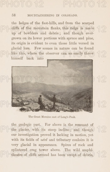 Across the Gorge to Esarptment of the East peak, View of a seated man in the mountains, page,