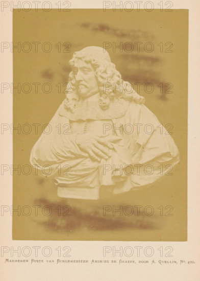 Marble Bust of Mayor Andries de Graeff, by A. Quellin, Marble bust of Mayor Andries de Graeff by