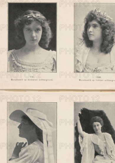 VIII., Bust on light background, Sample image, showing a bust of a woman against a light