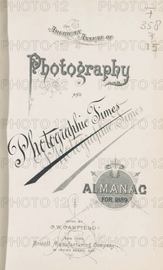 The American annual of photography and photographic times almanac for 1889, book, editor (person