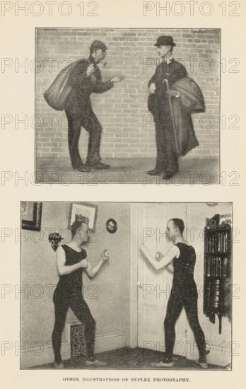 Example of two photographs of a person printed on one negative, Showing Two Photographs of Same