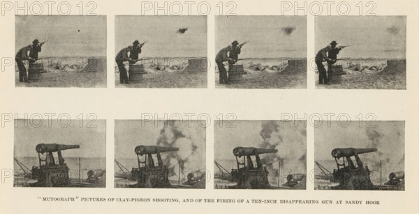 Mutograph' Pictures of Clay-pigeon Shooting, and of the Firing of a Ten-inch Disappearing Gun at