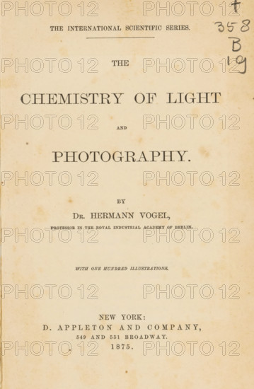 The chemistry of light and photography, book, annotation: 'FEB 1982', bookplate: 'SFJ ex libris',
