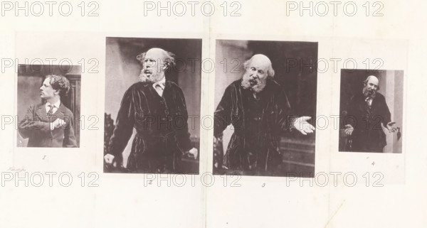 Four portraits of unknown men presumably showing helplessness, page, photomechanical print, number: