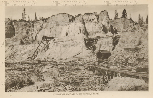 Hydraulic Elevator, Bloomfield Mine, View of a hydraulic elevator in the Bloomfield Mine,