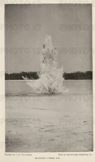 Timer with a falling ball to measure shutter speed, page, photomechanical print, c. 1888 - in or