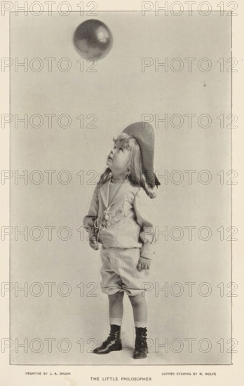 The little philosopher, page, photomechanical print, photographer: JA Brush, cliché maker: M.