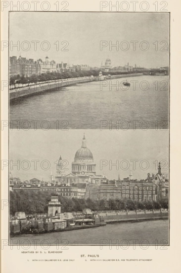 St. Paul's, page, photomechanical print, photographer: Dwight Lathrop Elmendorf, London, cliché