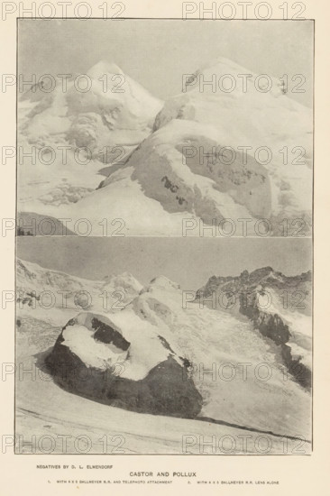 Castor and Pollux, page, photomechanical print, photographer: Dwight Lathrop Elmendorf, cliché