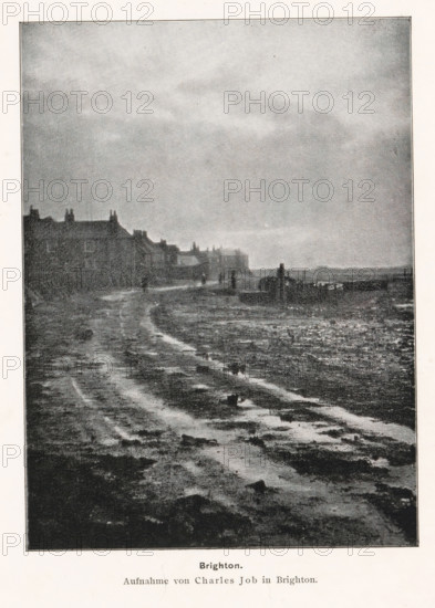 Brighton, View of the Brighton coast, page, photomechanical print, photographer: Charles Job,