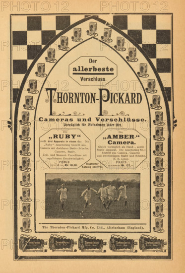 View of a group of running boys, page, photomechanical print, monogram: 'W&H', photographer: