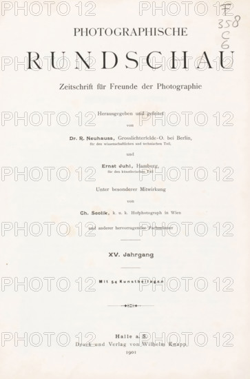 Photographische Rundschau : Zeitschrift für Freunde der Photographie, magazine, annotation: 'Emil
