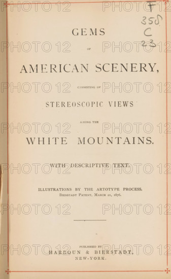 Gems of American scenery, consisting of stereoscopic views among the White Mountains : with