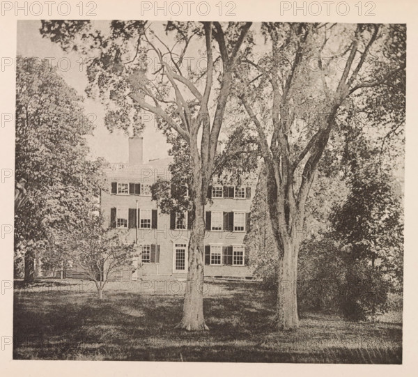 View of Elmwood in Cambridge, page, photomechanical print, photographer: William James Stillman,