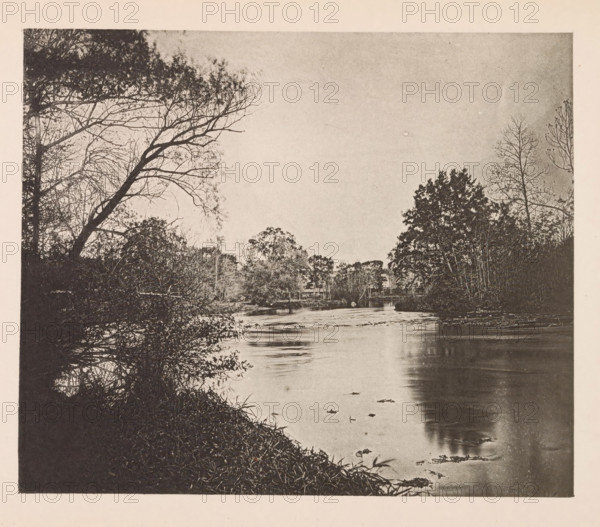 View of the Charles in Cambridge, page, photomechanical print, photographer: William James
