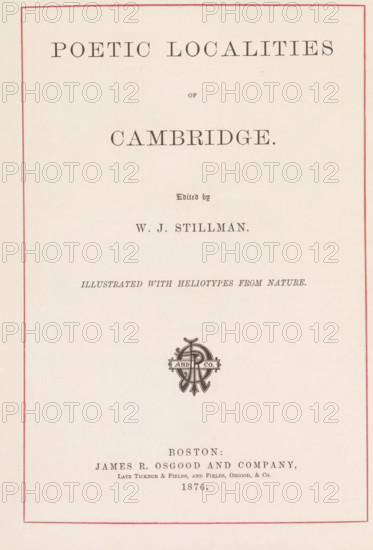 Poetical localities of Cambridge, book, inscription: '12 heliotypes Eng.', photographer: William