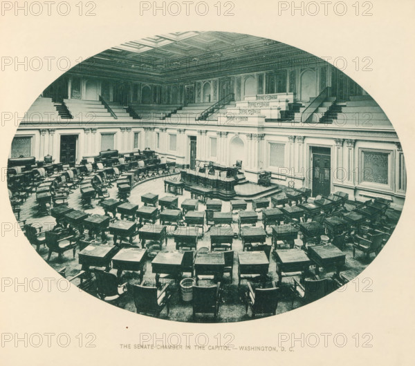 Interior of the senate chamber in the Capitol in Washington DC, The senate chamber in the Capitol -