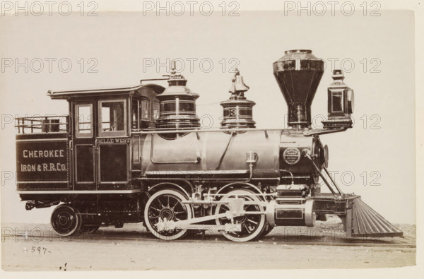 American steam locomotive, photograph, page, number: '597', United States of America, c. 1871 - in