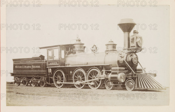 American freight steam locomotive, photograph, page, United States of America, c. 1871 - in or