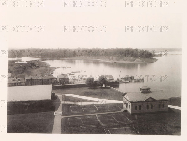 Looking north from tower, photograph, page, photographer: Edward H. Hart, United States Naval