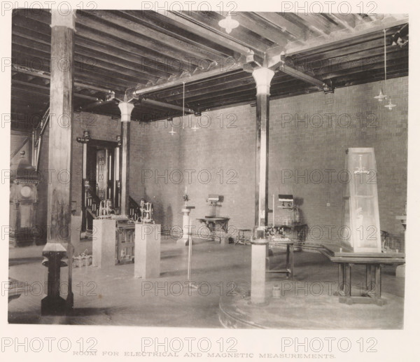 Room for electrical and magnetic measurements, photograph, page, photographer: Edward H. Hart,