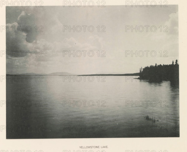 Yellowstone Lake, page, photomechanical print, photographer: Frank Jay Haynes, Yellowstone National