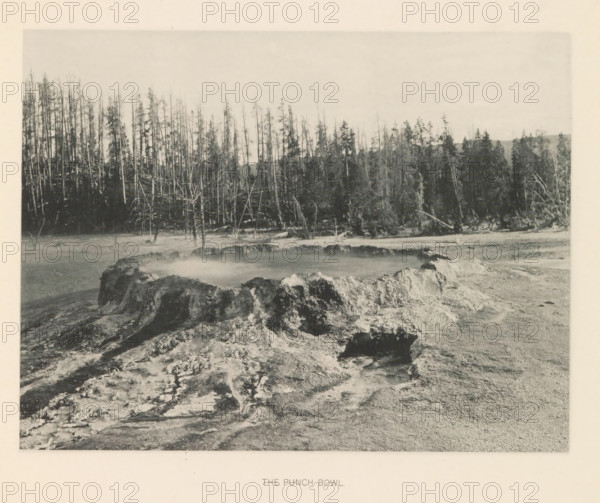 Punch Bowl, page, photomechanical print, photographer: Frank Jay Haynes, Yellowstone National Park,