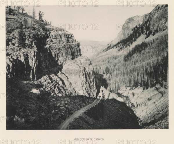 Golden Gate Canyon, page, photomechanical print, photographer: Frank Jay Haynes, Yellowstone
