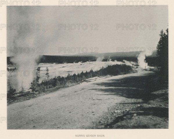 Norris Geyser basin, page, photomechanical print, photographer: Frank Jay Haynes, Yellowstone