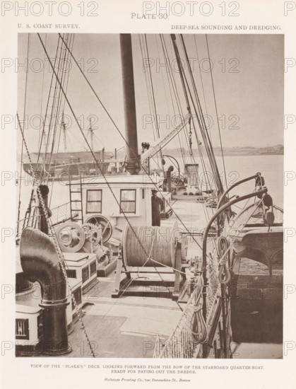 View of the deck of the George S. Blake, page, photomechanical print, name: 'Heliotype Printing Co