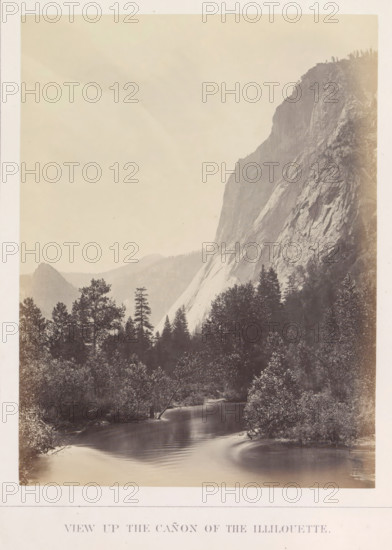 View of the Illilouette in the Yosemite Valley, View up the Cañon of the Illilouette, photograph,