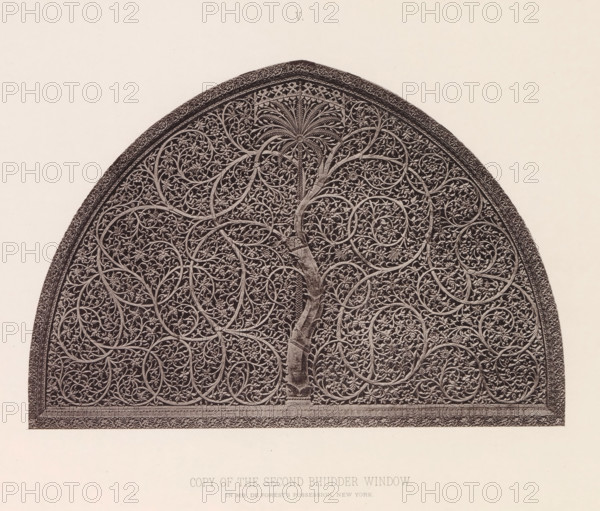 Copy of a decorated window of the Sidi Saiyyed Ni Jaali Mosque in Ahmedabad, Gujarat, India, page,