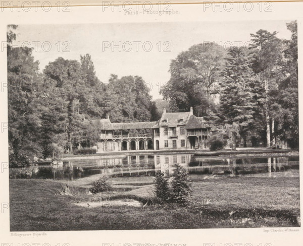 View of the Hameau de la Reine, Le Petit Trianon, page, photomechanical print, photographer:
