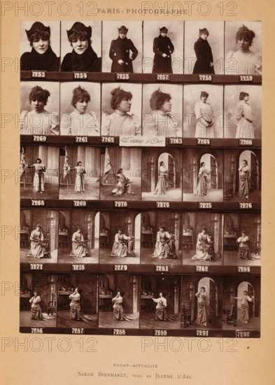 Thirty portraits of Sarah Bernhardt as Joan of Arc, Sarah Bernhardt, role de Jeanne d'Arc, page,