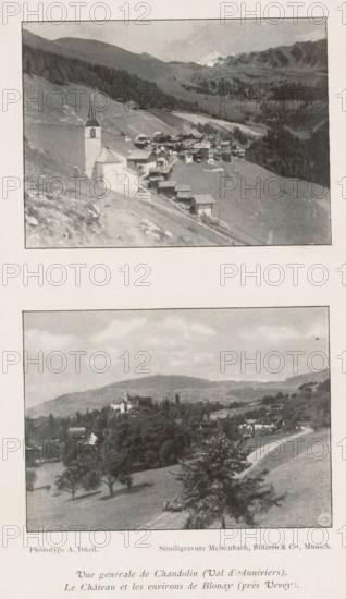 View of Chandolin, Switzerland, Vue générale de Chandolin (Val d'Anniviers), page, photomechanical