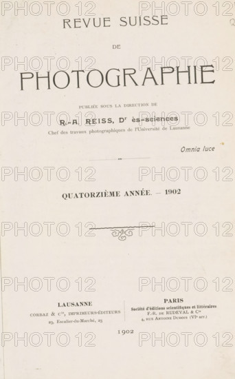Revue suisse de photographie, book, collector's mark: 'Dr. Frans de vos, 64 tot Rivierenlaan, 64,