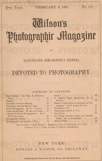 Wilson's photographic magazine, magazine, publisher: Edward Livingston Wilson, New York (city),