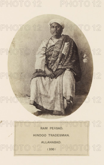 Portrait of a tradesman Ram Persad from Prayagraj, Uttar Pradesh, India, photograph, page,