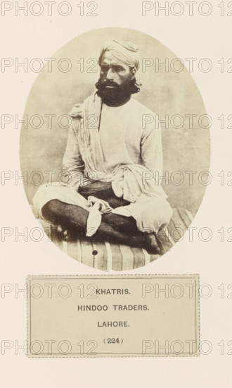 Portrait of an unknown trader from the Khatri community of Lahore, Punjab, Pakistan, photograph,