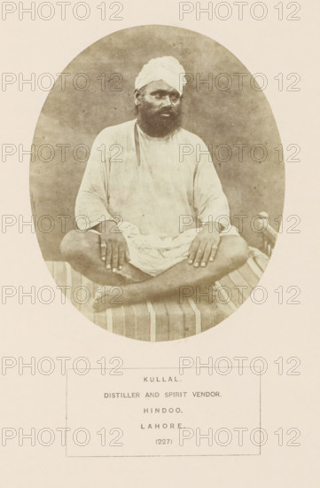 Portrait of a distiller and seller of liquor (kullal) from Lahore, Punjab, Pakistan, photograph,