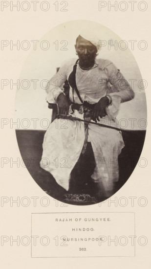 Portrait of an unknown raja in Narsinghpur, Madhya Pradesh, India, photograph, page, number: '362