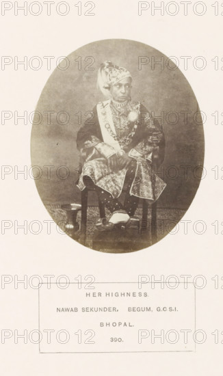 Portrait of Sekunder Begum, a queen of Bhopal, Madhya Pradesh, India, photograph, page, number: