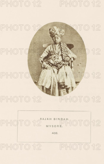 Portrait of an unknown boy from the military class in Mysore, Karnataka, India, photograph, page,