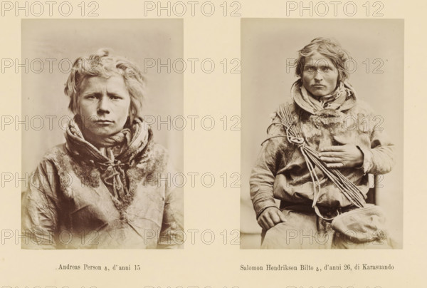 Solomon Hendriksen Bilto ?, d' anni 26, di Karasuando, Two portraits of Andreas Person and Solomon