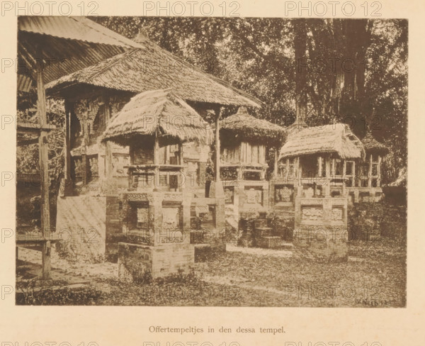 View of sacrificial temples, Sacrificial temples in the Dessa temple, page, photomechanical print,