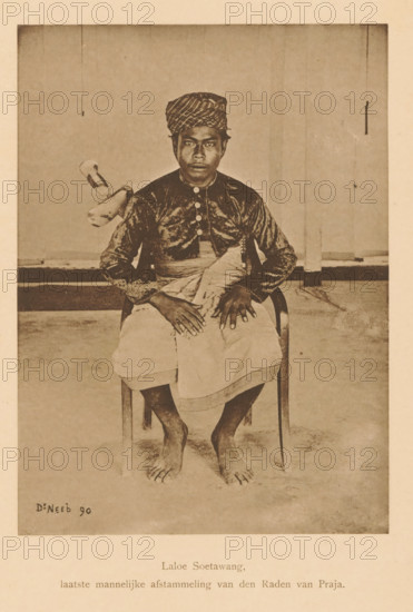 Laloe Soetawang, last male descendant of the Raden van Praja, Portrait of Laloe Soetawang, page,